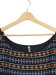 Vorschaubild 3 von Langarmshirt Damen Gr. 40/L Schwarz Viskose Florales Muster Bohemian