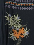 Vorschaubild 4 von Langarmshirt Damen Gr. 40/L Schwarz Viskose Florales Muster Bohemian