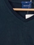 Vorschaubild 5 von Herren T-Shirt V-Ausschnitt Gr. M Blau Baumwolle Slim Fit