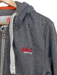 Vorschaubild 3 von Herren Kapuzenpullover Grau Melange Gr. S Baumwolle Polyester