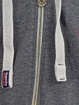 Vorschaubild 5 von Herren Kapuzenpullover Grau Melange Gr. S Baumwolle Polyester