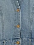 Vorschaubild 2 von Jeanskleid Damen Blau Gr. 38/M Baumwolle Uni Casual Alltag Knopfleiste