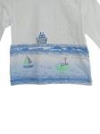 Vorschaubild 4 von Kinder Langarmshirt Gr. 80 Weiß Maritim mit Booten Baumwolle