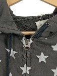 Vorschaubild 4 von Damen Kapuzenpullover Hoodie Grau Sterne Streifen Gr. 34;XS