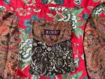Vorschaubild 2 von Damen Wickelrock Gr. 40 L Mehrfarbig Bohemian Patchwork Minirock