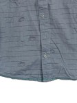Vorschaubild 5 von Freizeithemd Kinder Blau Gr. 128 Baumwolle Grafisch Casual Langarm 20 cm