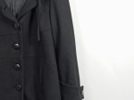 Vorschaubild 3 von Damen Wintermantel mit Kapuze Gr. 38;M Schwarz Wolle Polyester Viskose