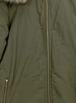 Vorschaubild 5 von Damen Outdoorjacke Winterjacke Kapuze Fellimitat Gr. 40 Oliv