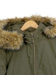 Vorschaubild 4 von Damen Outdoorjacke Winterjacke Kapuze Fellimitat Gr. 40 Oliv