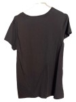 Vorschaubild 2 von Damen T-Shirt Schwarz Gr. 36/S mit Blumenprint Logo Casual