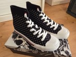 Vorschaubild 3 von Damen High Top Sneaker Polka Dot Schwarz Gr. 38 Retro