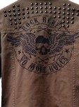 Vorschaubild 3 von Rock Rebel Damen Biker Jacke Lederimitat Nieten Oliv Gr. 38