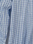 Vorschaubild 2 von Business Hemd Herren Blau Gr. 48/M Baumwolle Kariert Langarm