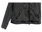 Vorschaubild 4 von Damen Jeansjacke Biker Stil Grau Gr. 40/L