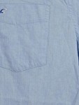 Vorschaubild 2 von Freizeithemd Herren Gr. 36/S Blau Baumwolle Elasthan Uni Casual Knopf