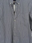 Vorschaubild 2 von Business Hemd Herren Blau Gr. 48/M Baumwolle Kariert Langarm