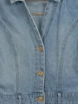 Vorschaubild 4 von Jeanskleid Damen Blau Gr. 38/M Baumwolle Uni Casual Alltag Knopfleiste