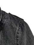 Vorschaubild 5 von Damen Jeansjacke Biker Stil Grau Gr. 40/L