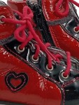 Vorschaubild 2 von Stiefel Kinder Gr. 26 Rot Lackleder Schnürung Reißverschluss Charmant