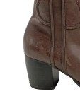 Vorschaubild 4 von Damen Stiefel Gr. 40 Braun Leder Casual Langschaft Reißverschluss