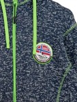 Vorschaubild 4 von Damen Fleecejacke Gr. 42/XL Outdoor Kapuze Reißverschluss Blau