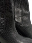 Vorschaubild 2 von Damen Stiefelette Gr. 38 Schwarz Kroko-Optik Blockabsatz