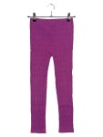 Vorschaubild 1 von Mädchen Leggings Gr. 158 Lila Zopfmuster Baumwolle