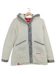 Vorschaubild 1 von Damen Fleecejacke Gr. 38 Weiß Kapuze Trachten Outdoor