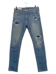 Vorschaubild 1 von Ripped Jeans Herren Blau Gr. W31/48/M Baumwolle Elasthan Uni 83 cm L32