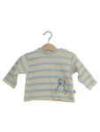 Vorschaubild 1 von Baby Langarmshirt Gr. 68 Gestreift Teddybär Motiv Nicki Pullover Organic