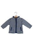 Vorschaubild 1 von Baby Fleecejacke Gr. 62 blau weiß gestreift maritim