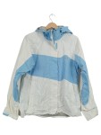 Vorschaubild 1 von Damen Jacke Gr. 40 L Weiß Blau Outdoor Regenjacke Kapuze Logo
