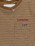 Vorschaubild 2 von TAPE À L'OEIL Kinder T-Shirt Gr. 98 Braun Gestreift Kurzarm Baumwolle