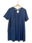 Vorschaubild 1 von PURE Damen T-Shirt Blau Gr. 50/52 Raffung Kurzarm