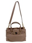 Vorschaubild 1 von Hamilton Henkeltasche Leder Beige Damen Handtasche Gold