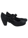 Vorschaubild 1 von Damen Mary Jane Pumps Wildleder Schwarz Größe 38 Elegant