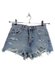Vorschaubild 1 von Jeans Shorts Damen Blau Gr. W25/34/XS Baumwolle Uni Casual Freizeit Knopf