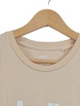 Vorschaubild 3 von Damen T-Shirt Kurzarm Beige Logo Print Freizeit Gr. 34/XS