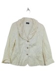 Vorschaubild 1 von Blazer Damen Beige Gr. 44/XXL Baumwolle Polyamid Metallfaser Uni Casual