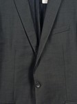 Vorschaubild 3 von Sakko Herren Grau Gr. 54 Uni Business Langarm Knopf Wolle Polyester