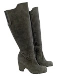 Vorschaubild 1 von Stiefel Damen Gr. 38 Grau Wildleder Reißverschluss 9 cm Elegant