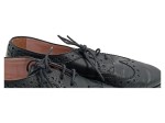 Vorschaubild 4 von Damen Brogue Schnürschuhe Leder Schwarz Gr. 40 Plateau
