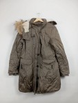 Vorschaubild 2 von Parka Damen Gr. 40/L Oliv Polyester Baumwolle Uni Outdoor Freizeit