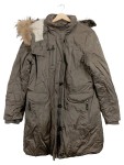 Vorschaubild 1 von Parka Damen Gr. 40/L Oliv Polyester Baumwolle Uni Outdoor Freizeit