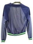 Vorschaubild 2 von Bomberjacke Damen Gr. 38/M Blau Baumwolle Polyamid Lochmuster Freizeit