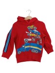 Vorschaubild 1 von Kinder Kapuzenpullover Rot Fahrzeugmotiv Gr. 104 Jungen