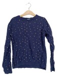 Vorschaubild 1 von Pullover Kinder Gr. 140 Blau Sterne Glitzer Baumwolle Strickpulli