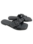 Vorschaubild 1 von Damen Sandalen Pantoletten Schwarz Gr. 38 Schnalle Sommer