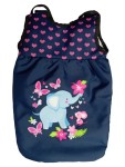 Vorschaubild 1 von Puppenschlafsack Elefant Schmetterling Blau Rosa Herzen