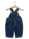 Vorschaubild 1 von Jeanskleid Kinder Gr. 80 Blau Baumwolle Uni Casual Freizeit Frühjahr/Sommer